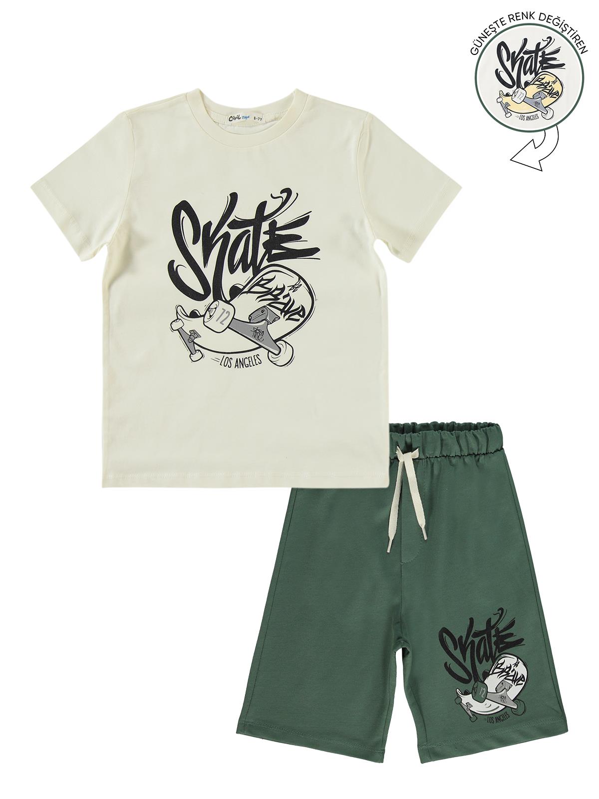 Civil Boys Skate Güneşte Renk Değiştiren 6-9 Yaş Takım - Haki