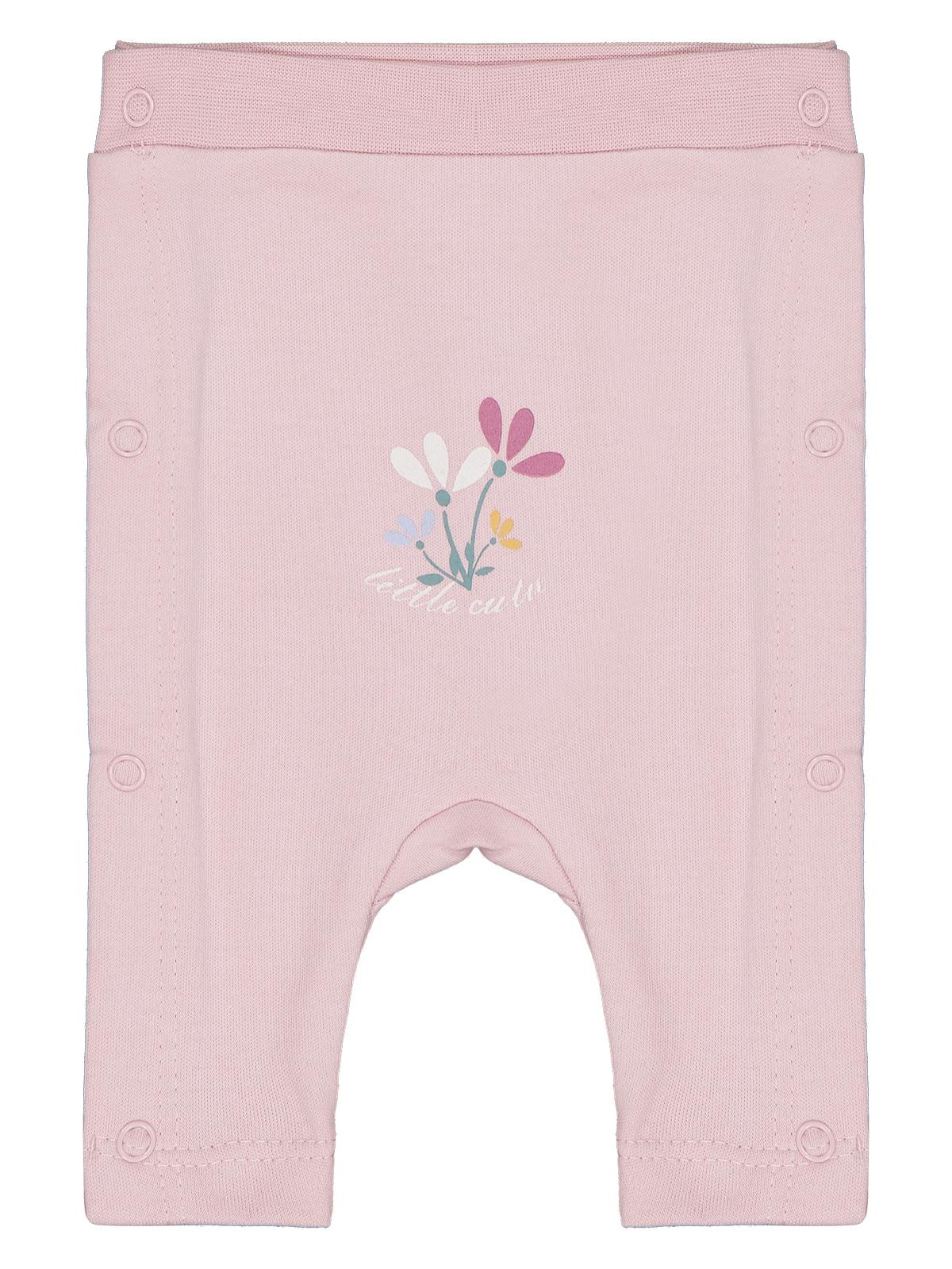 Civil Baby Çiçek Baskılı Prematüre Tek Alt Bebe - Pembe