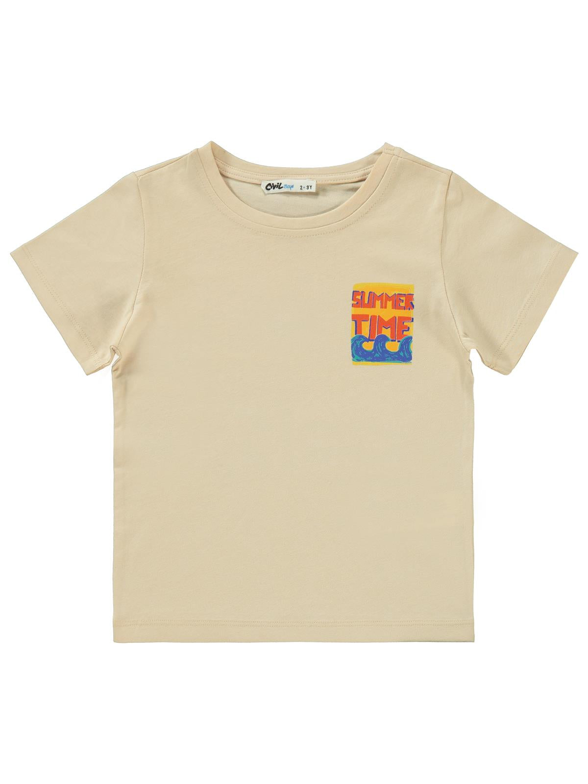 Civil Boys Aloha Baskılı 2-5 Yaş Takım - Fil Dişi