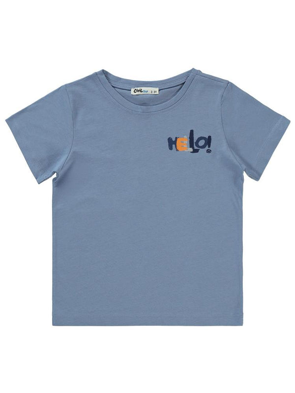 Civil Boys Hello Baskılı 2-5 Yaş Takım - Mavi