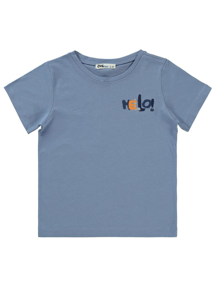 Civil Boys Hello Baskılı 2-5 Yaş Takım - Mavi