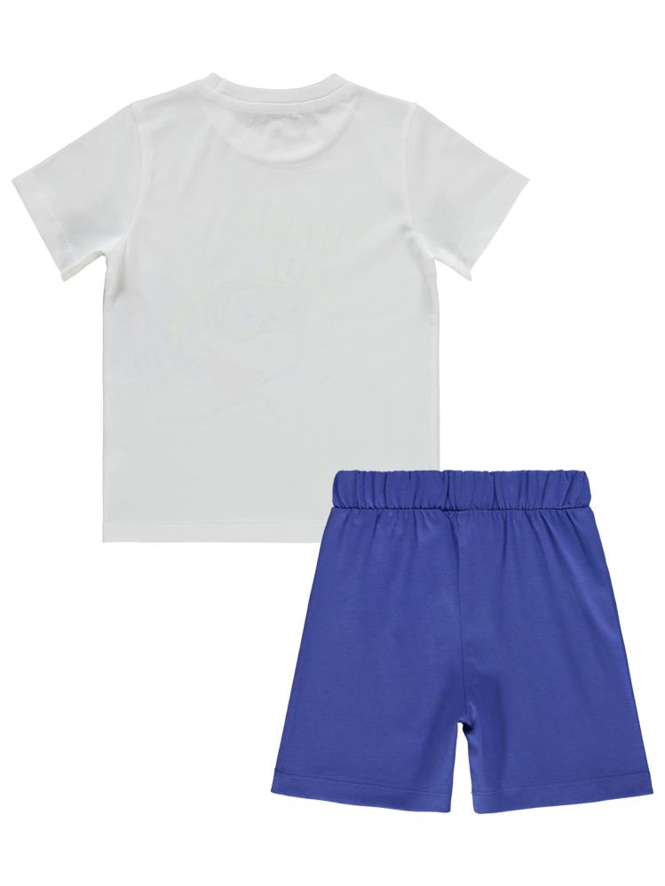 Civil Boys Shark Cool Baskılı 2-5 Yaş Pijama Takımı - Beyaz