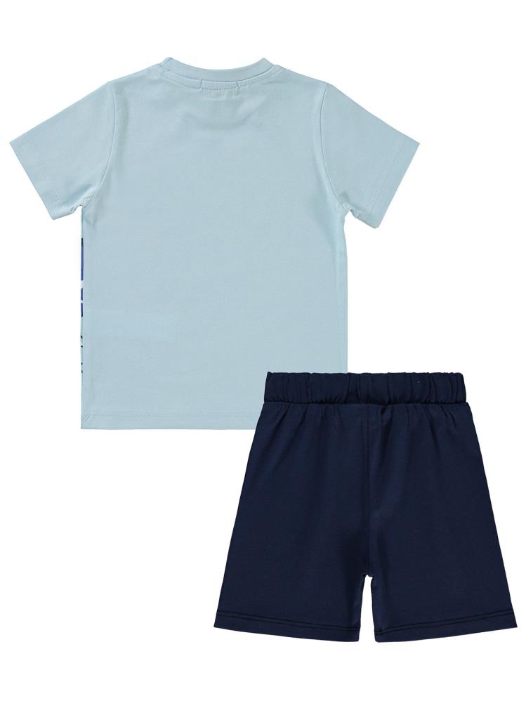 Civil Boys Shark Cool Baskılı 2-5 Yaş Pijama Takımı - Mavi