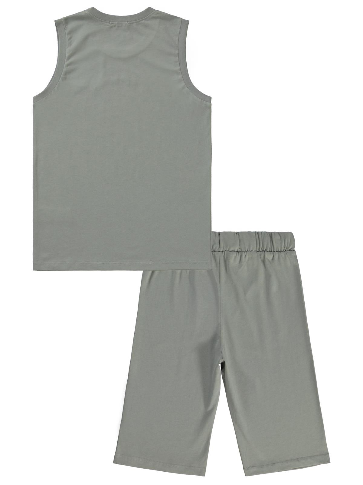 Civil Boys Skate Baskılı 10-13 Yaş Pijama Takımı - Gri