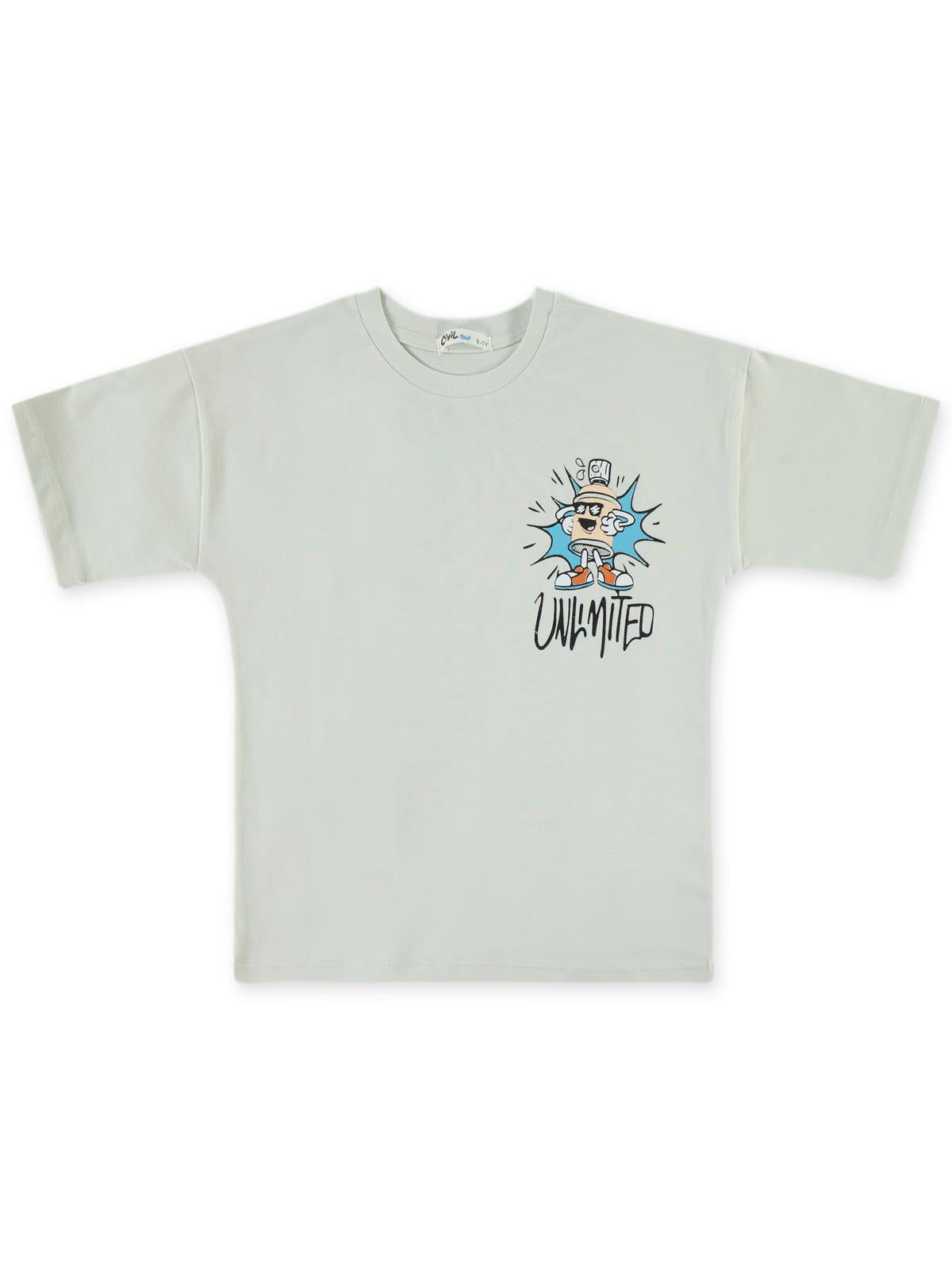 Civil Boys Kurukafa Baskılı 6-9 Yaş Pijama Takımı - Gri