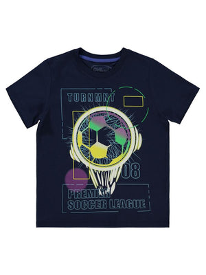 Civil Boys Premier Top Baskılı 6-9 Yaş Tişört - Lacivert