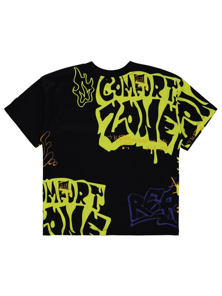 Civil Boys Graffiti Empirme 10-13 Yaş Tişört - Siyah