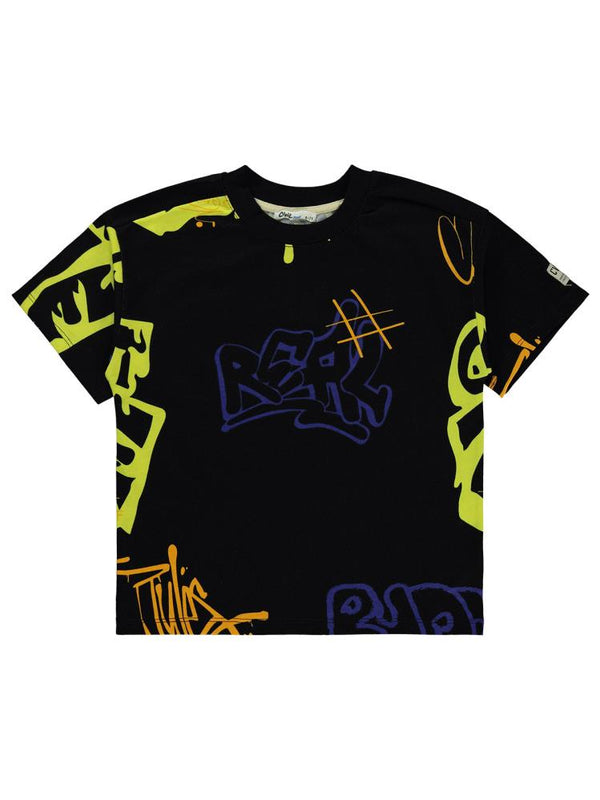 Civil Boys Graffiti Empirme 10-13 Yaş Tişört - Siyah