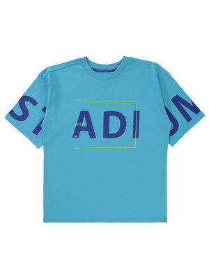 Civil Boys Stadıum Baskılı 10-13 Yaş Tişört - Mavi