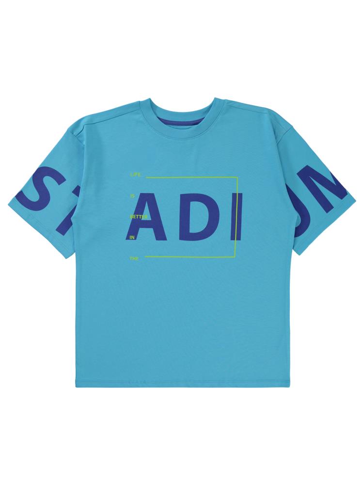 Civil Boys Stadıum Baskılı 10-13 Yaş Tişört - Mavi