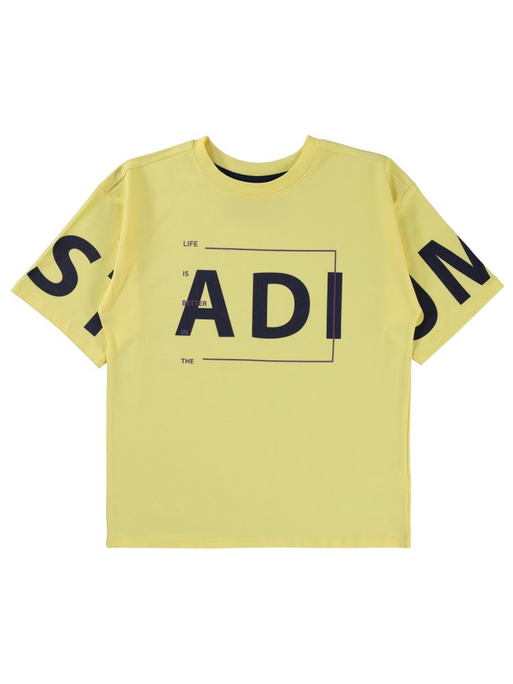 Civil Boys Stadıum Baskılı 10-13 Yaş Tişört - Sarı