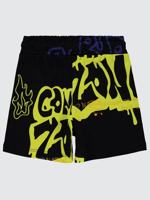 Civil Boys Graffiti Empirme 6-9 Yaş Şort - Siyah