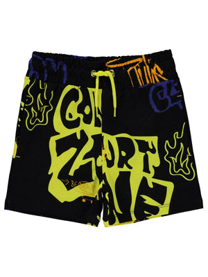 Civil Boys Graffiti Empirme 6-9 Yaş Şort - Siyah