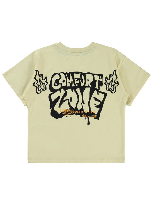 Civil Boys Comfort Zone Baskılı 10-13 Yaş Tişört - Bej