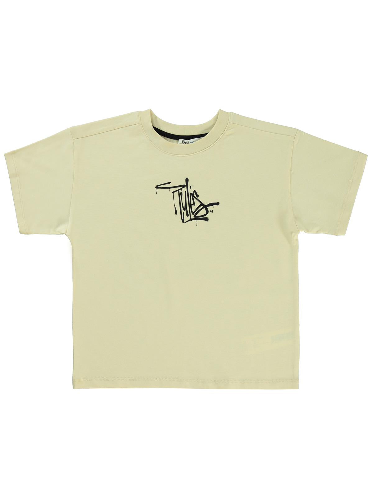 Civil Boys Comfort Zone Baskılı 6-9 Yaş Tişört - Bej