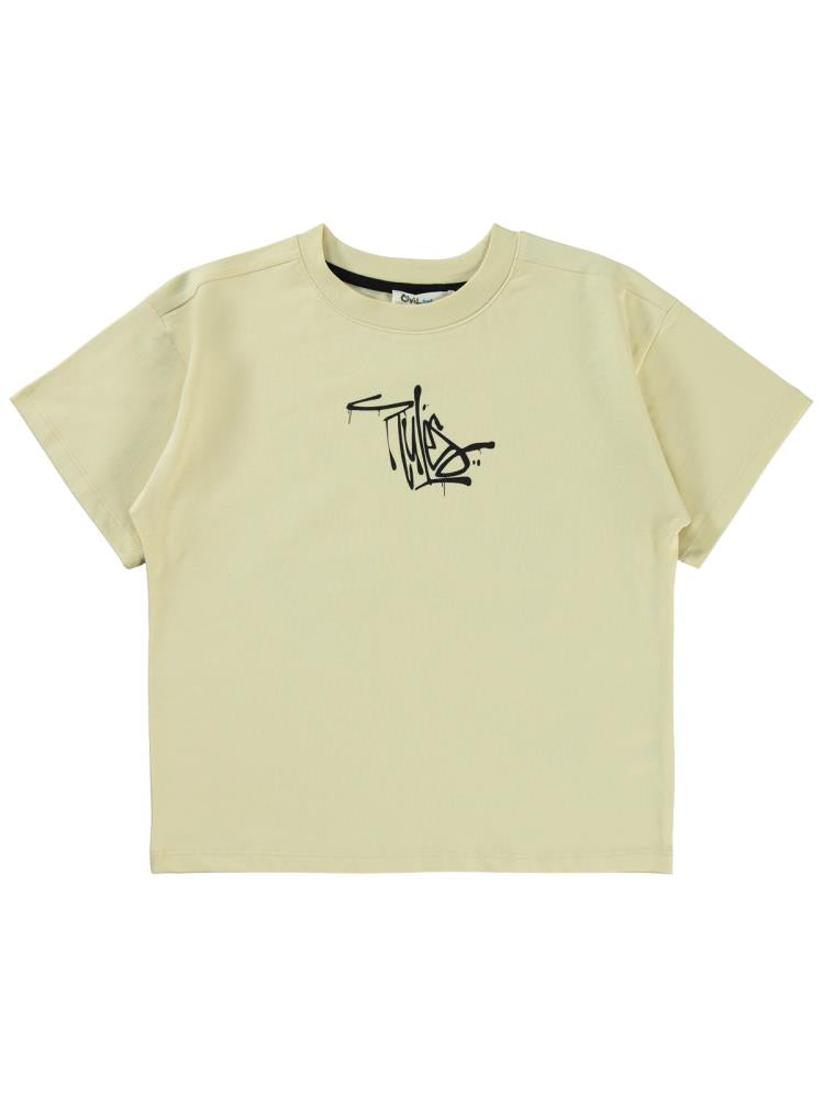 Civil Boys Comfort Zone Baskılı 10-13 Yaş Tişört - Bej