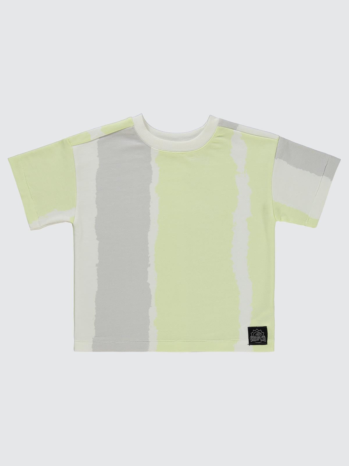 Civil Boys Dikey Batik Empirme 6-9 Yaş Tişört - Ekru