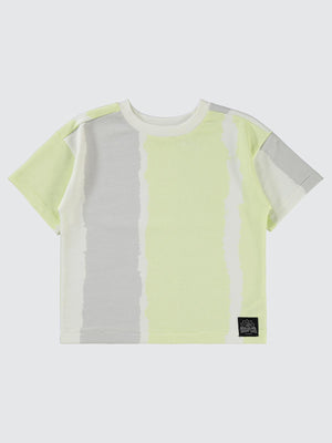 Civil Boys Dikey Batik Empirme 6-9 Yaş Tişört - Ekru