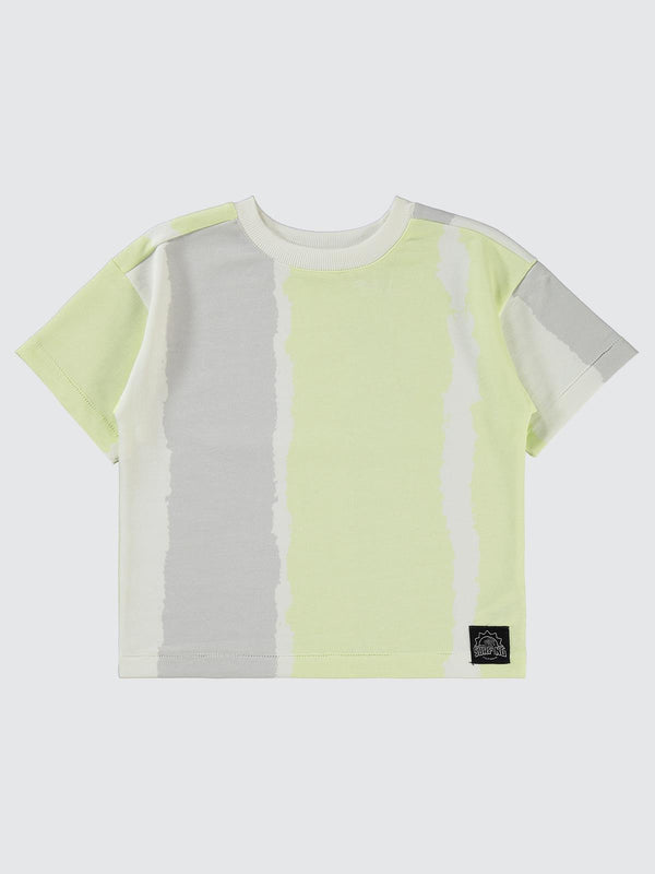 Civil Boys Dikey Batik Empirme 6-9 Yaş Tişört - Ekru