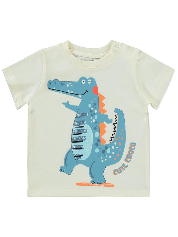 Civil Baby Cute Croco Baskılı 6-18 Ay Takım - Bej