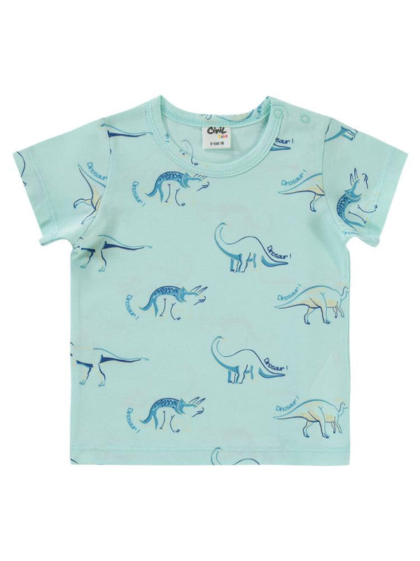 Civil Baby Dinosaur Empirme 6-18 Ay Takım - Yeşil