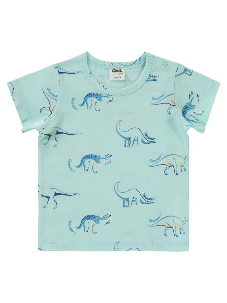 Civil Baby Dinosaur Empirme 6-18 Ay Takım - Yeşil