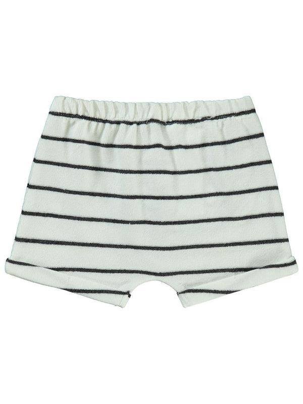 Civil Baby Selanik Çizgili Etiketli 6-18 Ay Şort - Ekru