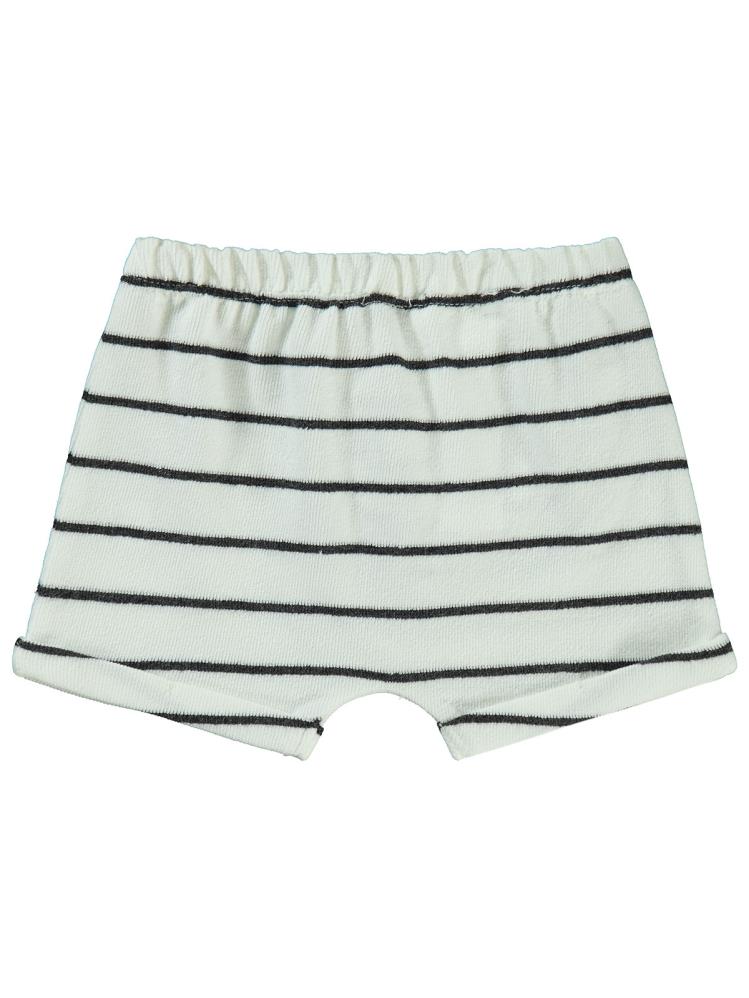 Civil Baby Selanik Çizgili Etiketli 6-18 Ay Şort - Ekru