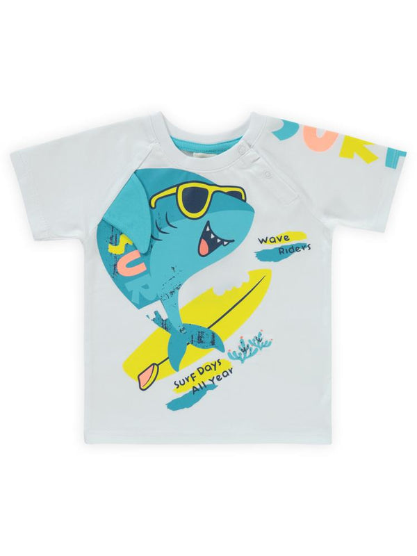 Civil Baby Surf Shark Baskılı 6-18 Ay Takım - Beyaz