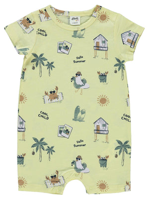Civil Baby Summer Palm Empirme 6-18 Ay Tulum - Sarı