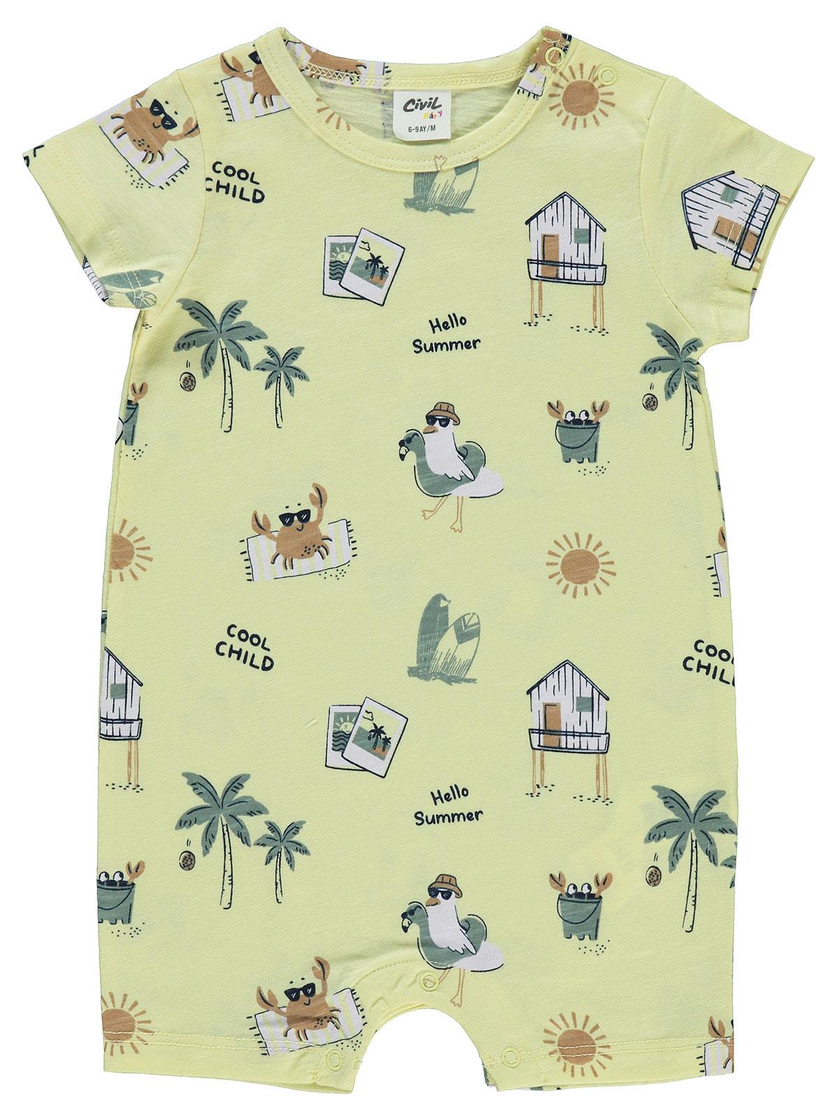 Civil Baby Summer Palm Empirme 6-18 Ay Tulum - Sarı