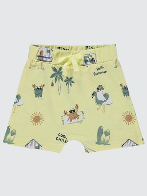 Civil Baby Summer Palm Empirme 6-18 Ay Şort - Sarı