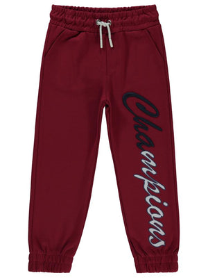 Civil Boys Champıons Baskılı 10-13 Yaş Eşofman Altı - Bordo