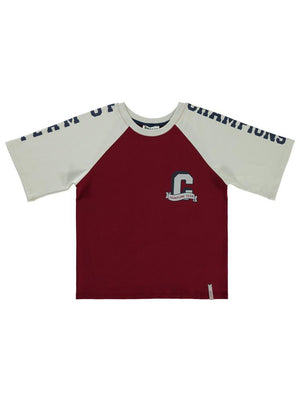 Civil Boys 34 Baskılı 10-13 Yaş Tişört - Bordo