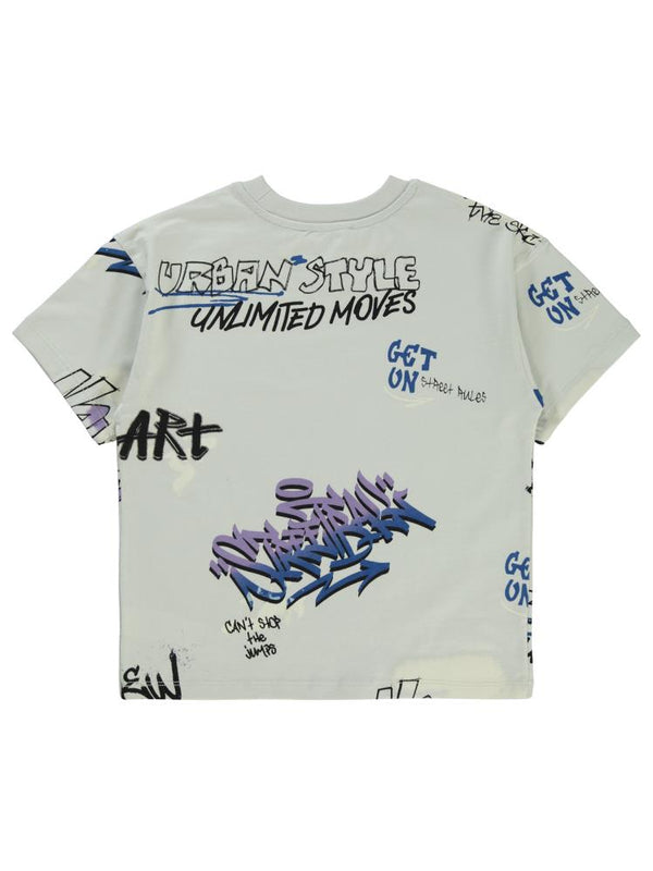 Civil Boys Street Style Emprime 10-13 Yaş Tişört - Gri