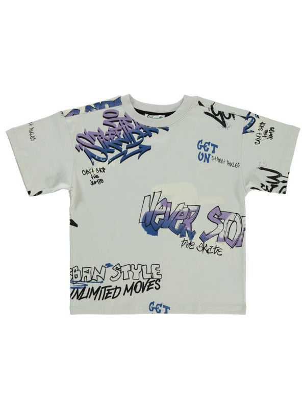 Civil Boys Street Style Emprime 10-13 Yaş Tişört - Gri