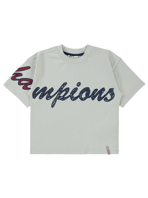 Civil Boys Champıons Baskılı 6-9 Yaş Tişört - Lacivert