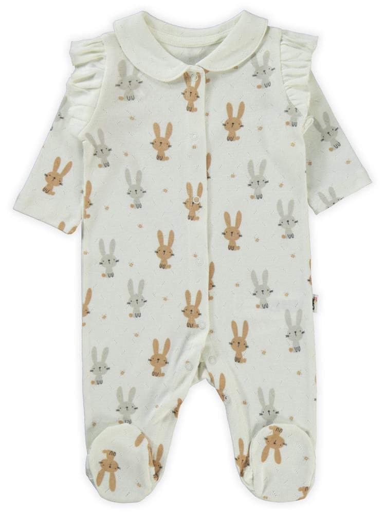 Civil Baby Tavşan Empirme 1-6 Ay Tulum - Fil Dişi