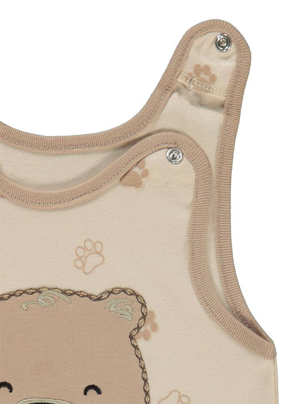 Civil Baby Pati Ayıcık Baskılı 1-6 Ay Slopet - Fil Dişi