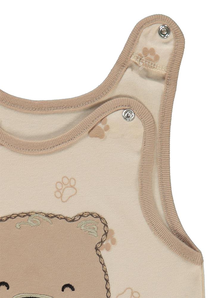 Civil Baby Pati Ayıcık Baskılı 1-6 Ay Slopet - Fil Dişi