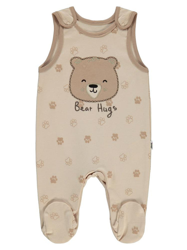 Civil Baby Pati Ayıcık Baskılı 1-6 Ay Slopet - Fil Dişi