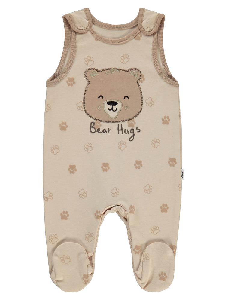 Civil Baby Pati Ayıcık Baskılı 1-6 Ay Slopet - Fil Dişi