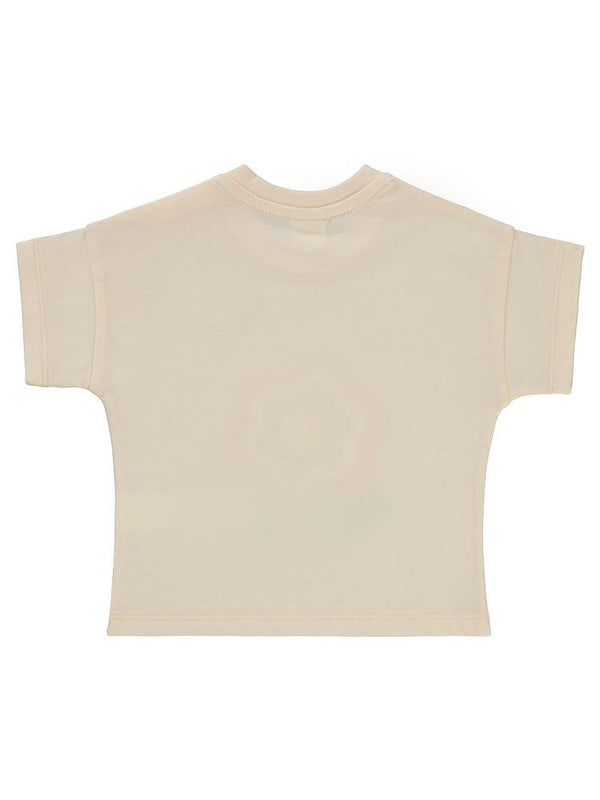 Civil Baby Çiçek Nakışlı 6-18 Ay Tişört - Pudra