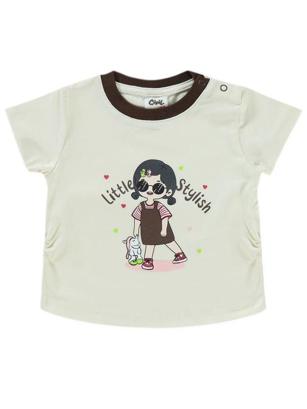 Civil Baby Street Photograph 6-18 Ay Tişört - Fil Dişi
