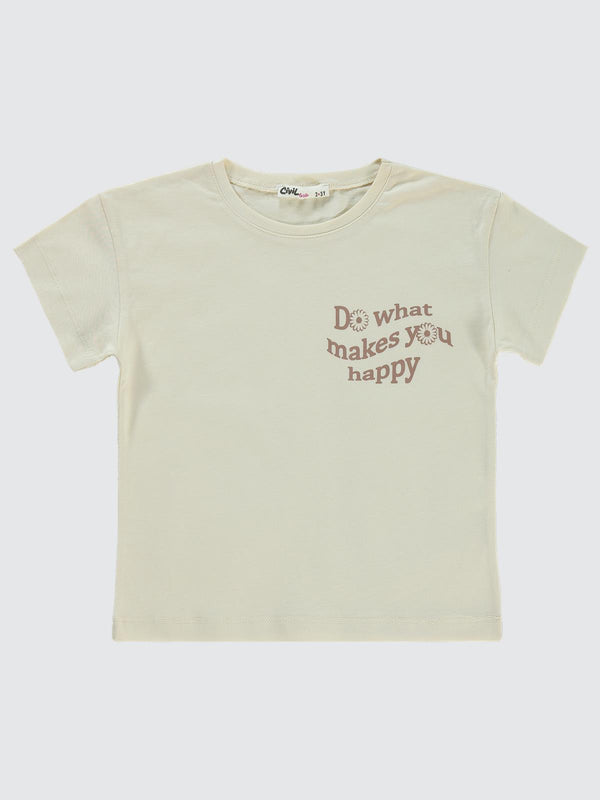 Civil Girls Basic 2-5 Yaş Tişört - Beyaz