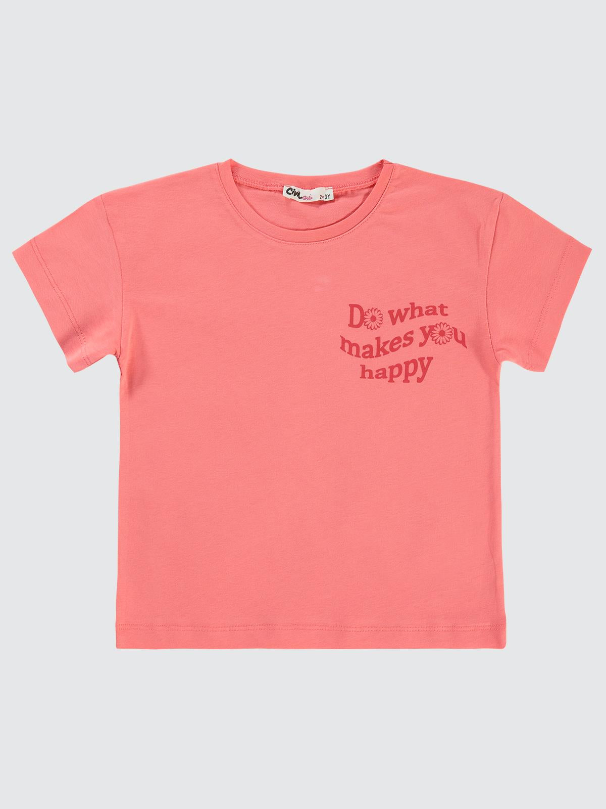 Civil Girls Basic 2-5 Yaş Tişört - Kırmızı