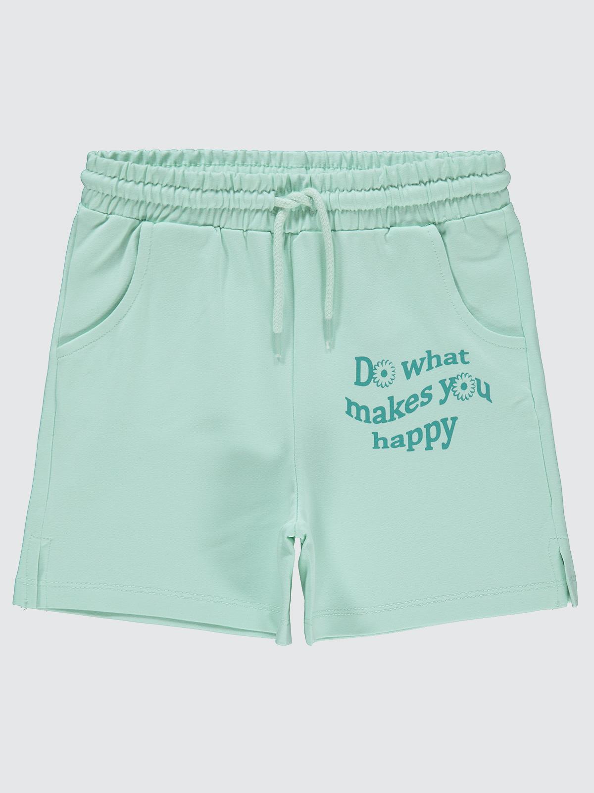 Civil Girls Basic 10-13 Yaş Şort - Yeşil