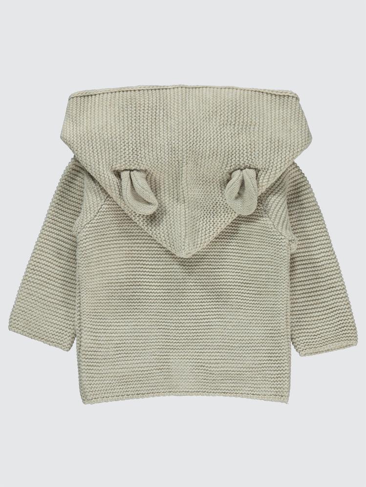 Civil Baby Ayıcık Kulaklı Basıc 6-18 Ay Hırka - Bej