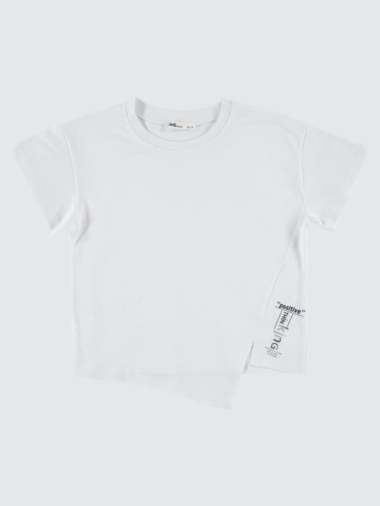 Civil Girls Batik Active Konsept 10-13 Yaş Tişört - Beyaz