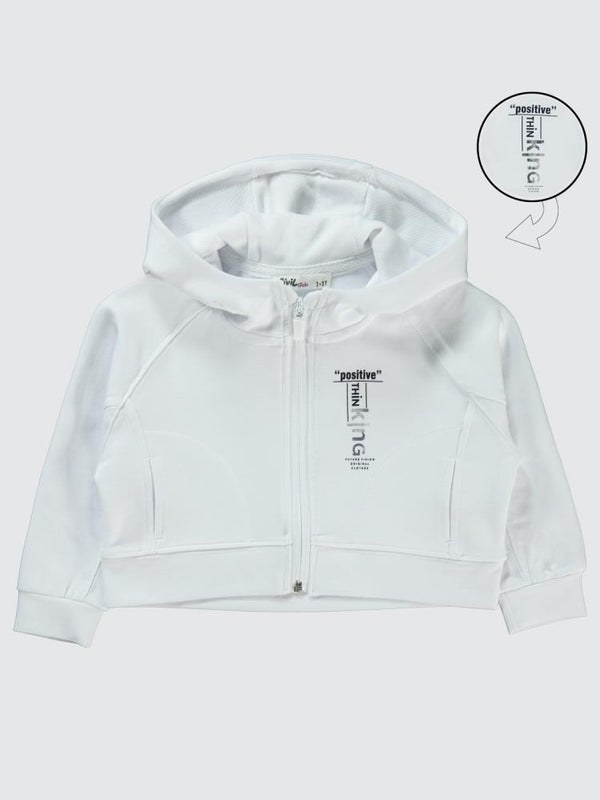 Civil Girls Batik Active Konsept 2-5 Yaş Hırka - Beyaz